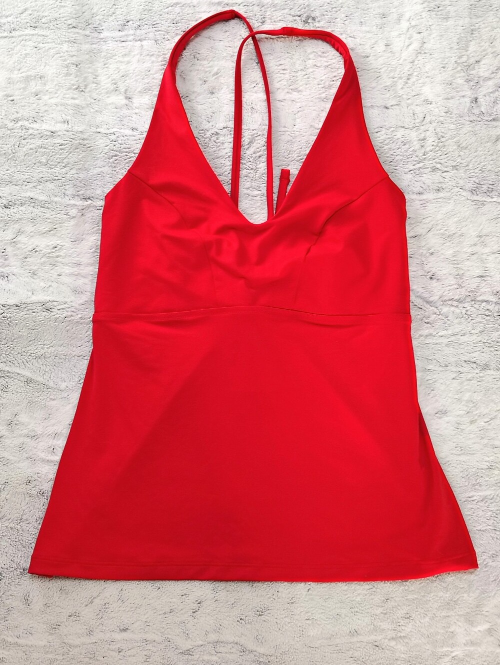 Athleta Triangle Tankini Matador Red Women's XL Beach Coastal Caligirl Swimsuit - Picture 9 of 9